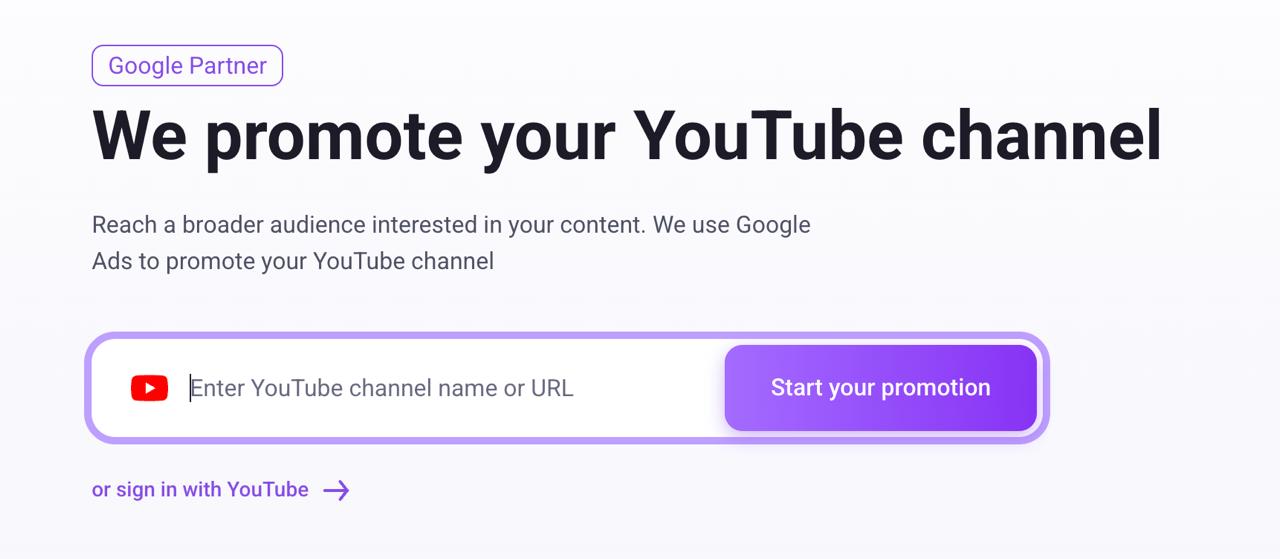 Snaphot of the main page Prodvigate